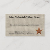 Editierbares primitives Bauernhaus Schafe und Burl Visitenkarte (Rückseite)