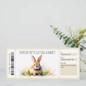 Editierbares Rabbit-Geschenkzertifikat Einladung (Stehend Vorderseite)