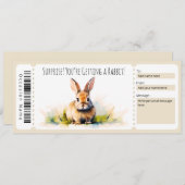Editierbares Rabbit-Geschenkzertifikat Einladung (Vorne/Hinten)
