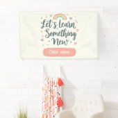 Editierbares Rainbow-Klassenzimmer - Lernen Lassen Banner (Insitu)