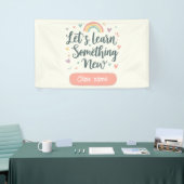 Editierbares Rainbow-Klassenzimmer - Lernen Lassen Banner (Messeveranstaltung)