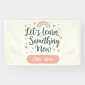 Editierbares Rainbow-Klassenzimmer - Lernen Lassen Banner (Horizontal)