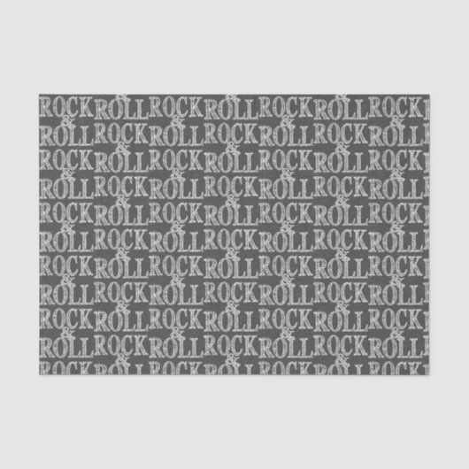 Editierbares Rock 'n' Roll-Lederdesign Seidenpapier (Vorderseite)