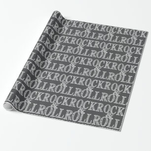 Editierbares Rock & Roll Leder Geschenkpapier