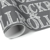 Editierbares Rock & Roll Leder Geschenkpapier (Rolleneckpunkt)