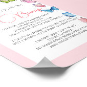 Editierbares Schmetterling-Zeichen Poster (Ecke)