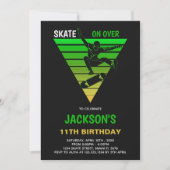 Editierbares Skater Party Einladung für Jungen (Vorderseite)