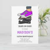 Editierbares Skater Party Einladung für Kinder (Stehend Vorderseite)