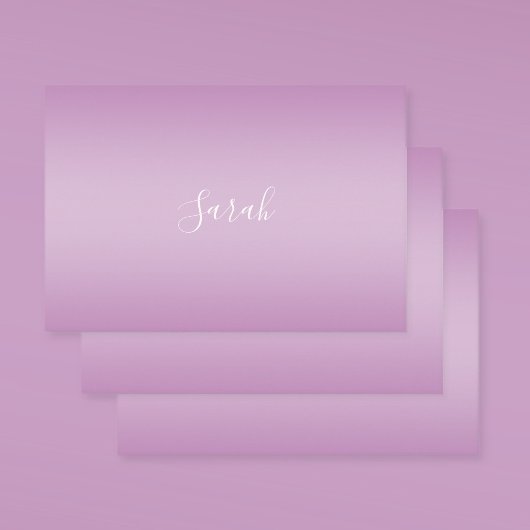 Editierbares Soft Mauve Ombre & White Text Script Geschenkpapier Set