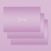 Editierbares Soft Mauve Ombre & White Text Script Geschenkpapier Set