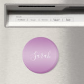 Editierbares Soft Mauve Ombre & White Text Script Magnet (In Situ (Geschirrspüler))