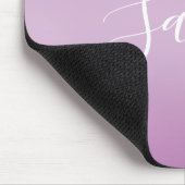 Editierbares Soft Mauve Ombre & White Text Script Mousepad (Ecke)