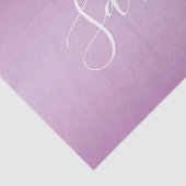 Editierbares Soft Mauve Ombre & White Text Script Seidenpapier (Ausschnitt)
