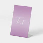 Editierbares Soft Mauve Ombre & White Text Script Sockelschild (Vorderseite)