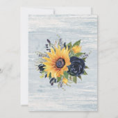 Editierbares Sonnenblumen-Brautparty Einladung (Rückseite)