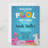 Editierbares Summer Splash Party Einladung für Kin (Vorderseite)