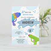 Editierbares Summer Splash Party laden Einladung (Stehend Vorderseite)