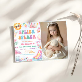 Editierbares Summer Splish Splash Geburtstagsparty Einladung