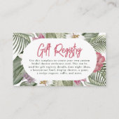 Editierbares tropisches Floral Modernes Boho Braut Begleitkarte (Vorderseite)