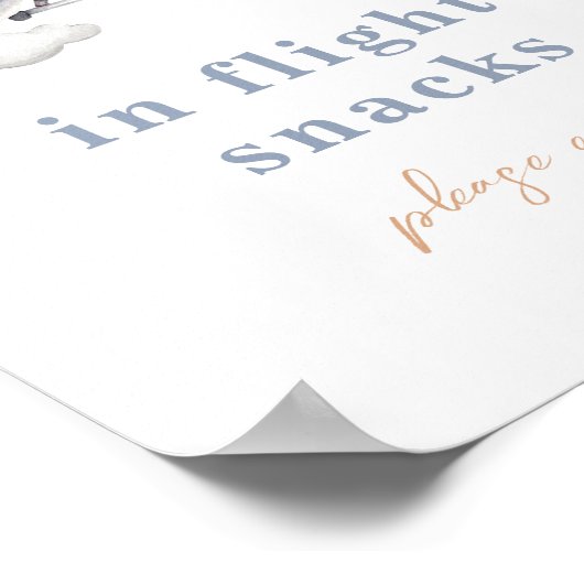 Editierbares Vintages Flugzeugzeichen Poster (Ecke)