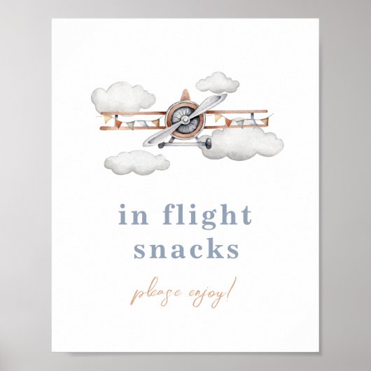 Editierbares Vintages Flugzeugzeichen Poster (Vorne)