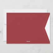 Editierbares Weihnachtsrotes Foto Feiertagskarte (Rückseite)