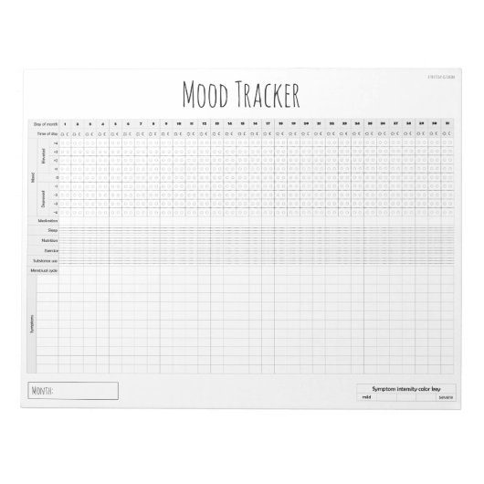 Editierbares Wellness & Mood Tracker Journal Notizblock (Vorderseite)