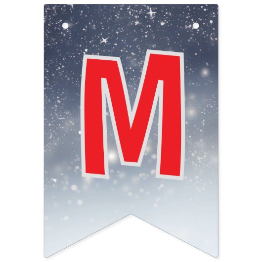 Editierbares White Christmas Banner (Zweite Fahne)