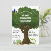 Editierbares Wiedersehen-Party für Baum und Natur Einladung (Stehend Vorderseite)