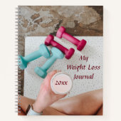 Editierbares Zeitblatt für den Gewichtsverlust Notizblock (Vorderseite)