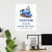 Editierbares Zugband - Geburtsdatum - Benutzerdefi Poster (Heimbüro)