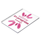 Editing in Progress-Notebook für Autoren/Autoren Notizblock (Linke Seite)