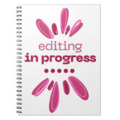 Editing in Progress-Notebook für Autoren/Autoren Notizblock (Vorderseite)
