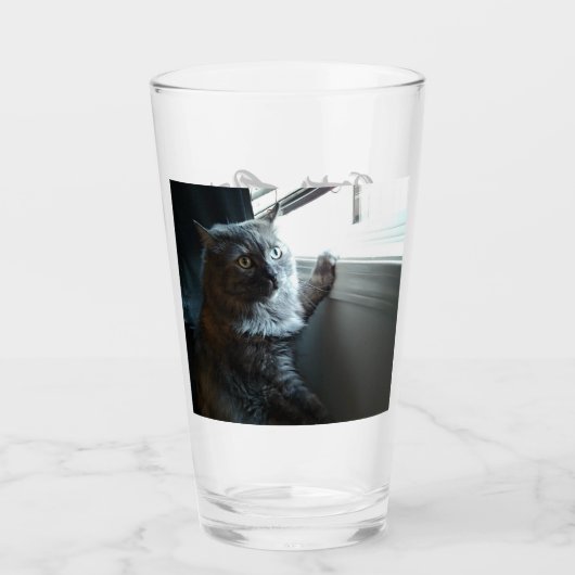 Editor Cat by RoseWrites Glass Cup Glas (Vorderseite)