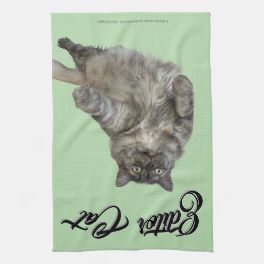 Editor Cat by RoseWrites Kitchen Towel Geschirrtuch (Vertikal)