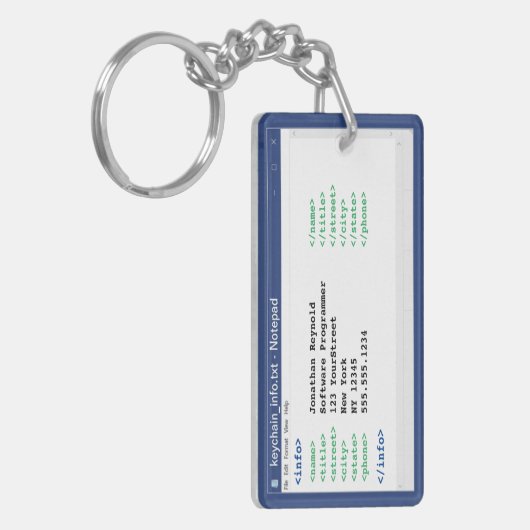 Editor Coder Format Computer Programmer Scientist Schlüsselanhänger (Vorderseite links)