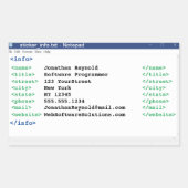 Editor Coder Format Computer Scientist-Programmier Rechteckiger Aufkleber (Vorderseite)