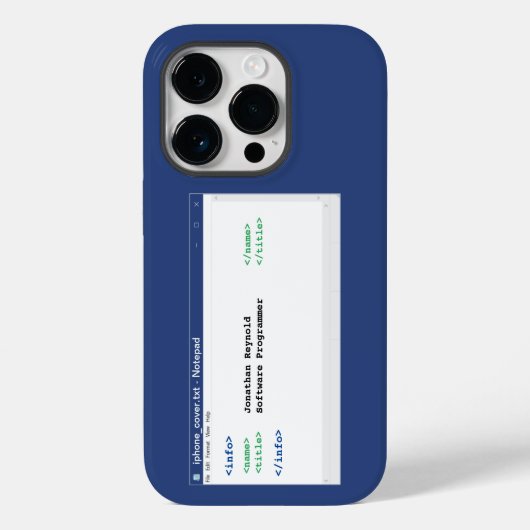 Editor Coder Programmer Format Computer Scientist Case-Mate iPhone Hülle (Rückseite)