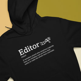 Editor Definition Dunkler Modus - Film/Video Edito Hoodie