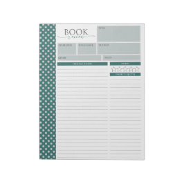 Editor für antike grüne Lektüre Notizblock