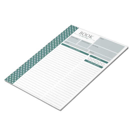 Editor für antike grüne Lektüre Notizblock (angewinkelt)