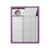 Editor für Apple A+ Lila Teachers' Node Sheets Notizblock (Rotiert)