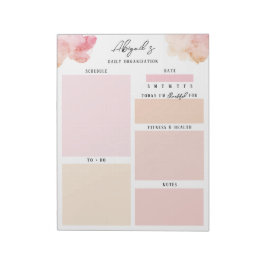 Editor für benutzerdefinierte Aquarellfarben, Rosa Notizblock