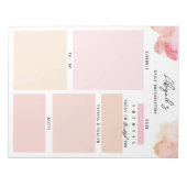 Editor für benutzerdefinierte Aquarellfarben, Rosa Notizblock (Vorderseite)
