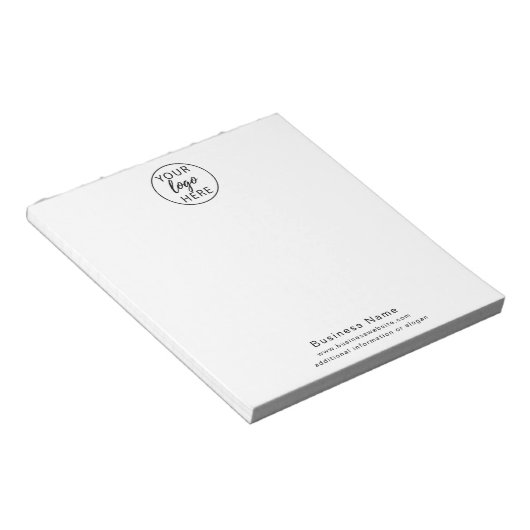 Editor für benutzerdefinierte Firmenlogos Notizblock (angewinkelt)