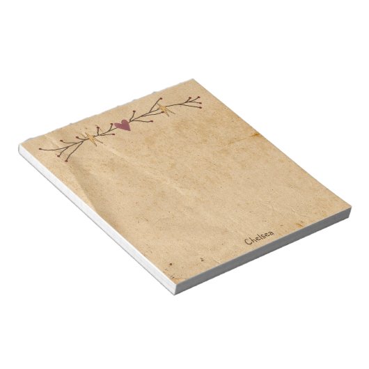 Editor für benutzerdefinierte Herz-Stars Notizblock (angewinkelt)