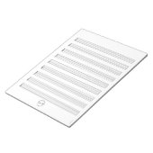 Editor für benutzerdefinierte Logo-Blank-Gitarrenl Notizblock (angewinkelt)