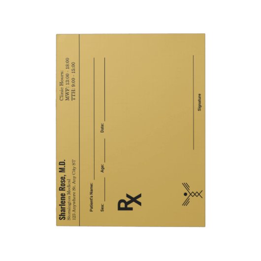 Editor für benutzerdefinierte Verschreibung - Bear Notizblock (Rotiert)