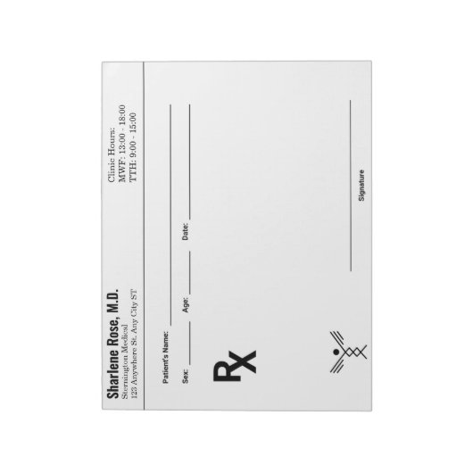 Editor für benutzerdefinierte Verschreibung - Bear Notizblock (Rotiert)