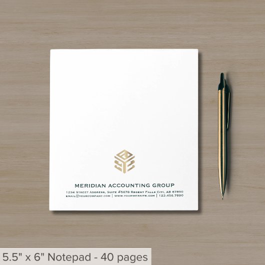 Editor für benutzerdefiniertes Firmenlogo Notizblock